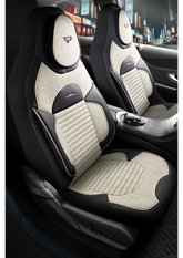 Funda de Asiento de Coche Panda Enzo Serie Tela de Lino 1+1 Plazas